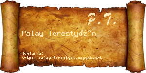 Palay Terestyén névjegykártya